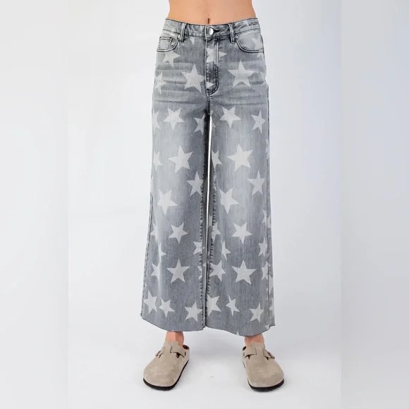 Starry Gray Flare Jeans - Picture 3 of 8